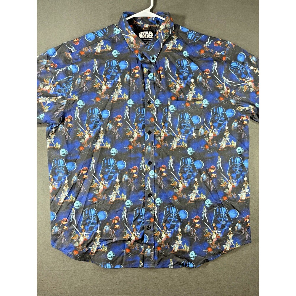 RSVLTS Star Wars Shirt Mens 3XL XXXL The Triology Button Up Vader Skywalker